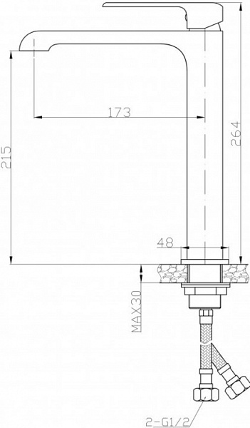 Смеситель BelBagno Dory DOR-LMC-CRM для раковины-чаши фото 2