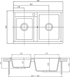 Мойка для кухни Aquaton Делия 80 см 1A723132DE210 фото 3