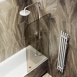 Шторка для ванны MaybahGlass 34x140 MGV-125-5у профиль хром стекло бронза фото 2