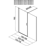 Душевой уголок Aquanet Cinetic AE12-N-80H190U-CT + AE12-F-80H190U-CT 80x80 профиль хром прозрачное стекло фото 3