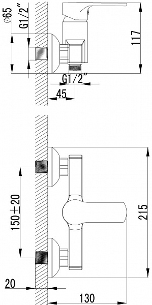 Смеситель Lemark Plus Grace LM1503C для душа фото 2