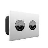 Кнопка смыва Point Венера PN44072WC двухцветная: белая, хром фото 1