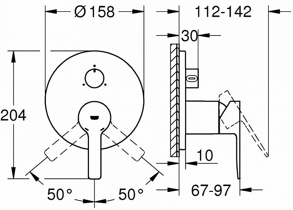 Смеситель Grohe Lineare New 24095001 для ванны с душем фото 2