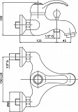 Смеситель Caprigo Maggiore 11-010-crm для ванны с душем фото 2