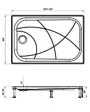 Душевой поддон 1Marka Freya New 80x100 01пфн1080п прямоугольный фото 2