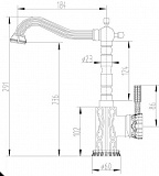 Смеситель ZorG Antic A 109K-BR для кухонной мойки фото 3