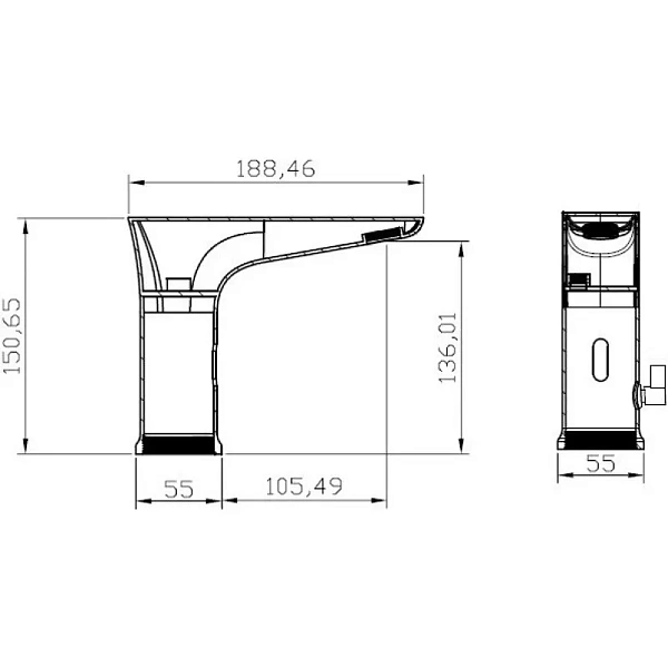 Сенсорный смеситель для раковины BelBagno KRAFT-ELV-CRM фото 9