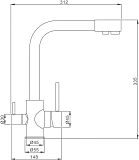 Смеситель Aquanika Comfort AQC08CR для кухонной мойки фото 2