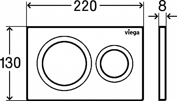 Смывная клавиша для унитазов Viega Visign for Style 20 773786 фото 3