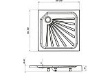 Душевой поддон 1Marka Quadro 90x90 01пкв90 квадратный фото 2