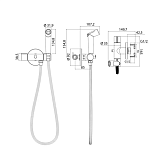 Гигиенический душ Iddis Axes AXESBR0i08 со смесителем с внутренней частью фото 5