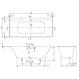 Квариловая ванна Villerov&Boch Subway 3.0 180x80 см UBQ180SBW2DV-01 фото 12