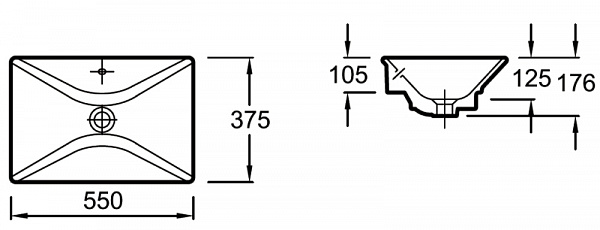 Раковина Jacob Delafon Reve E4819-00 55х37,5 см фото 10