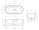 Акриловая ванна ABBER 170x80 AB9325-1.7 фото 4