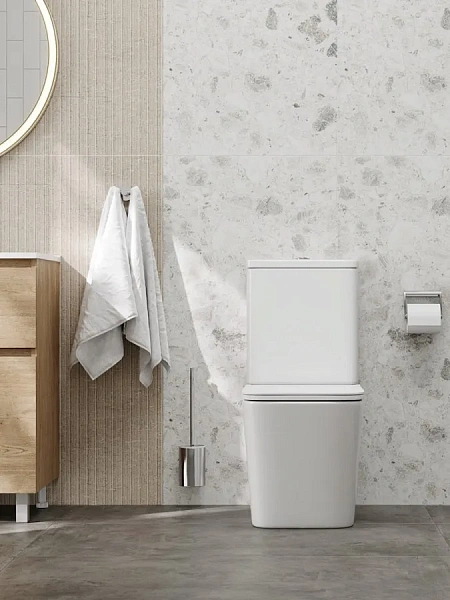 Унитаз-компакт Watersense Eva W00748 напольный безободковый с микролифтом фото 2