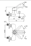 Смеситель для ванны и душа CEZARES LIRA-M-VDM1-01 фото 2