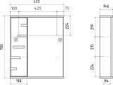 Зеркало Volna Joli 60x70 zsJOLI60.L-01 левое с полочкой и подсветкой фото 7