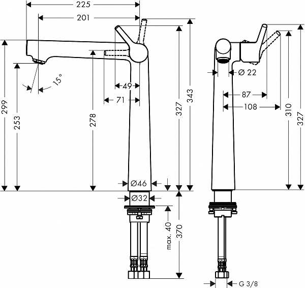 Смеситель Hansgrohe Talis S 72116000 для раковины фото 2