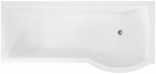 Акриловая ванна Besco Inspiro 160x70 WAI-160-NPR правая с душевой шторкой фото 1
