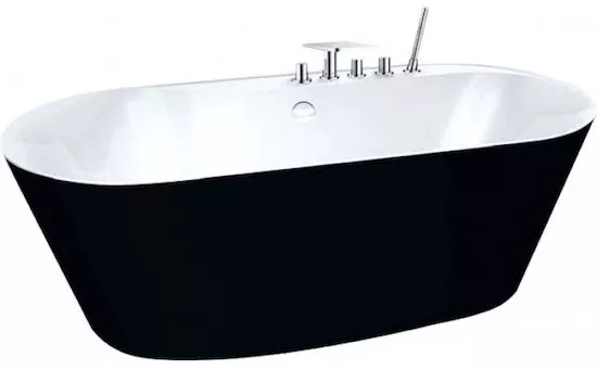 Акриловая ванна BelBagno 180x85 BB14-NERO/BIA