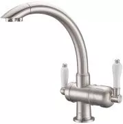 Смеситель ZorG Sanitary ZR 327 YF NICKEL для кухонной мойки